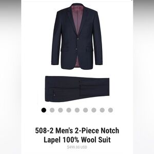 Navy Men’s 100% Wool Suit